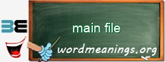 WordMeaning blackboard for main file